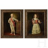 Kinderportraits von Joseph II. und seiner Schwester Maria Christina von …sterreich, um 1750