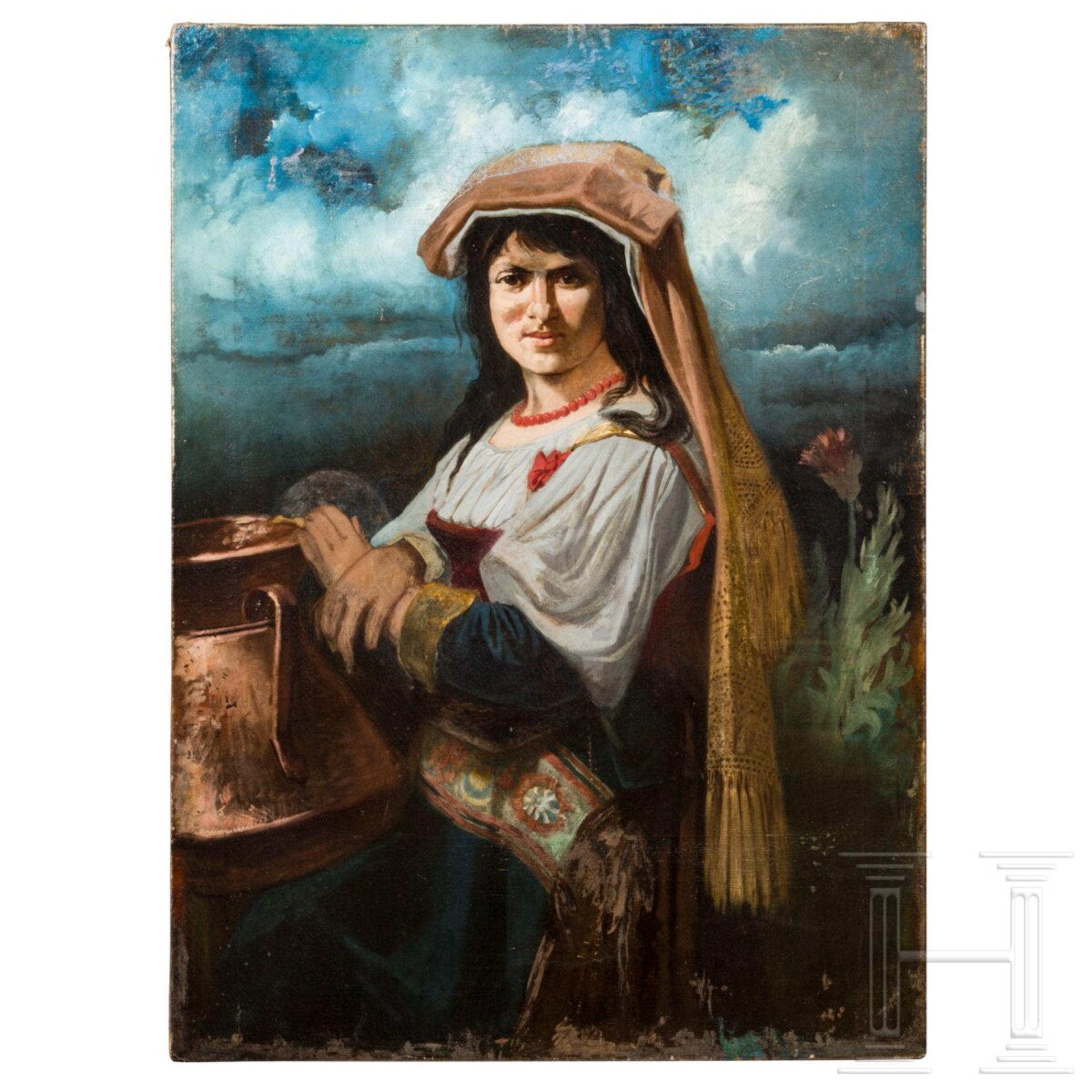 Portrait einer Sizilianerin, Mitte 19. Jhdt.