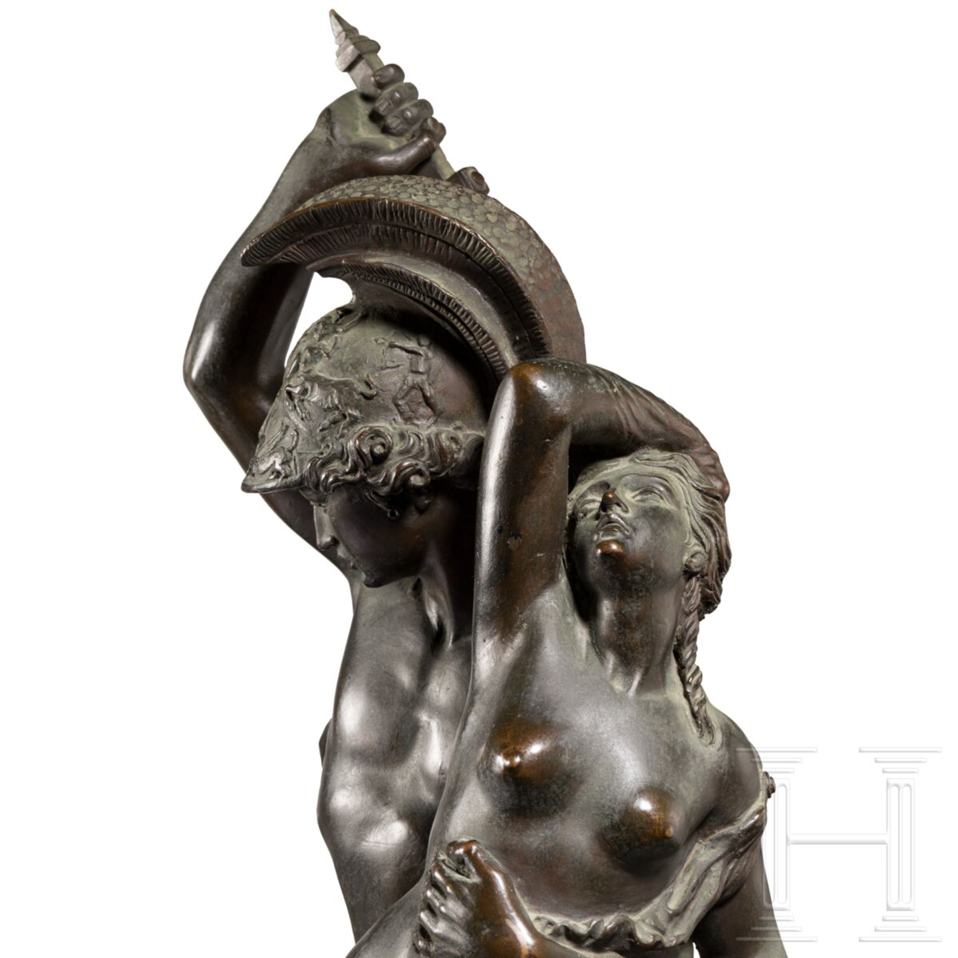 Grand Tour-Skulptur "Raub der Polyxena" nach Pio Fedi (* 07.06.1815 Viterbo,   31.05.1892 Florenz), - Bild 6 aus 10
