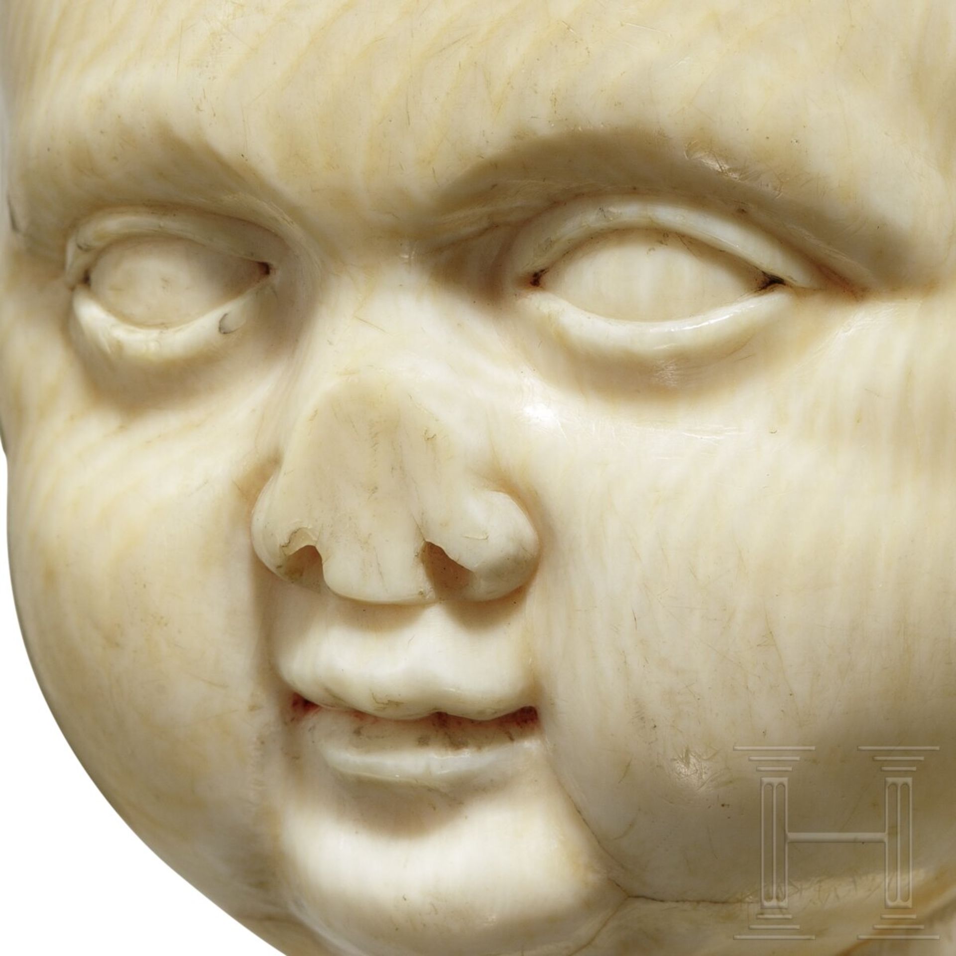 Puppenkopf aus Elfenbein, Italien, 17./18. Jhdt. - Bild 6 aus 6
