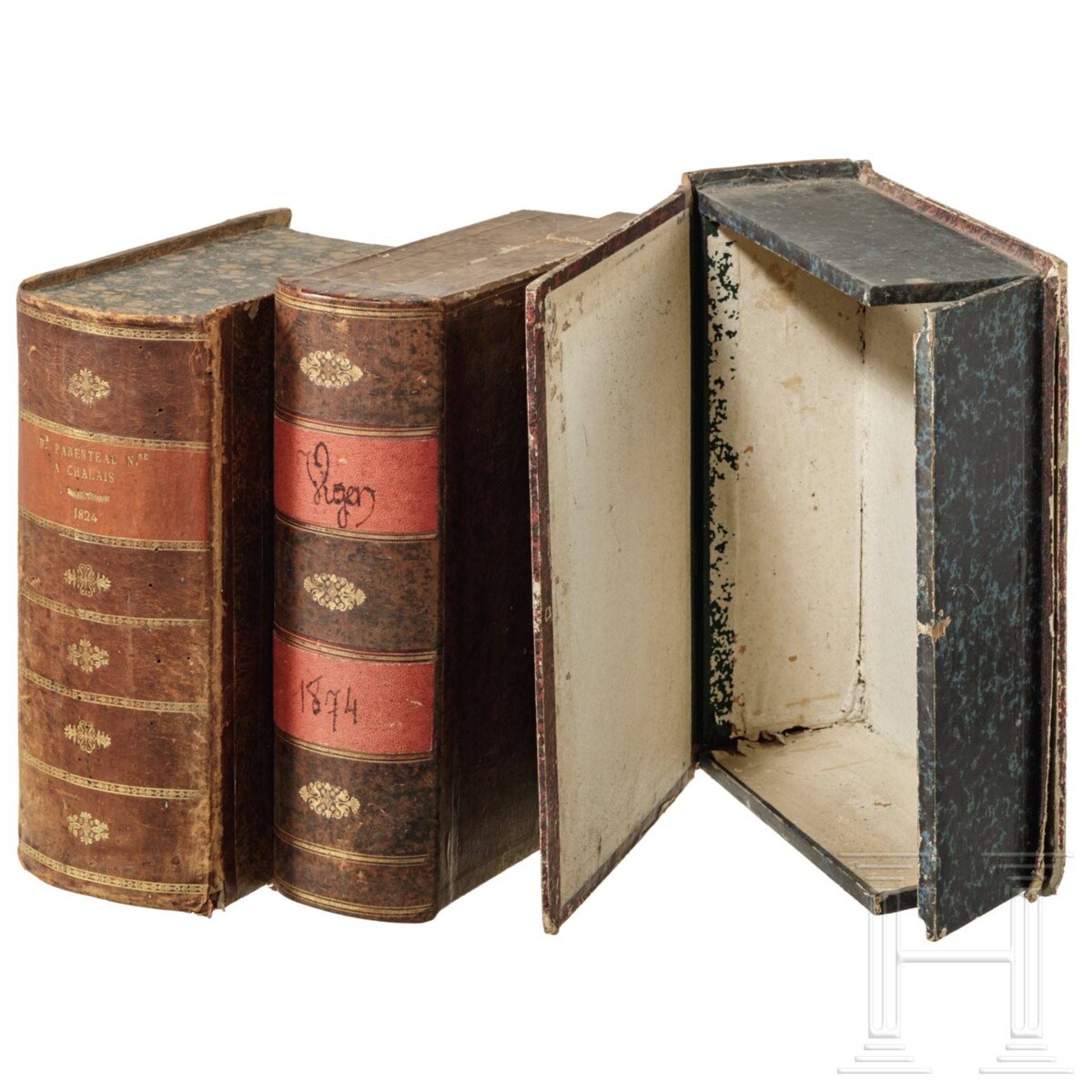 Drei Geheimschatullen in Buchform, Frankreich, um 1870 - Bild 3 aus 4