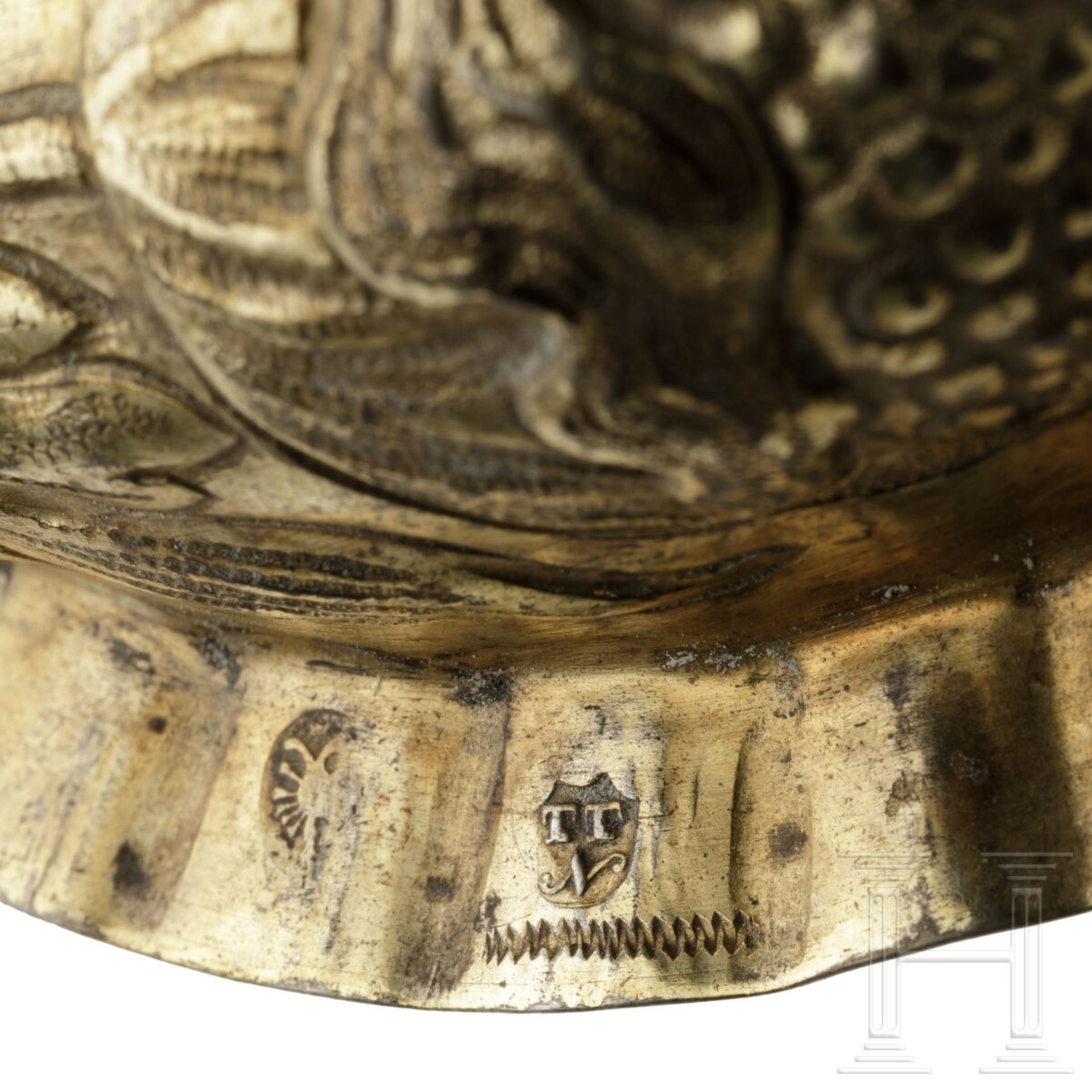 Vergoldeter Barock-Pokal, deutsch, 19. Jhdt. oder frŸher - Bild 5 aus 6
