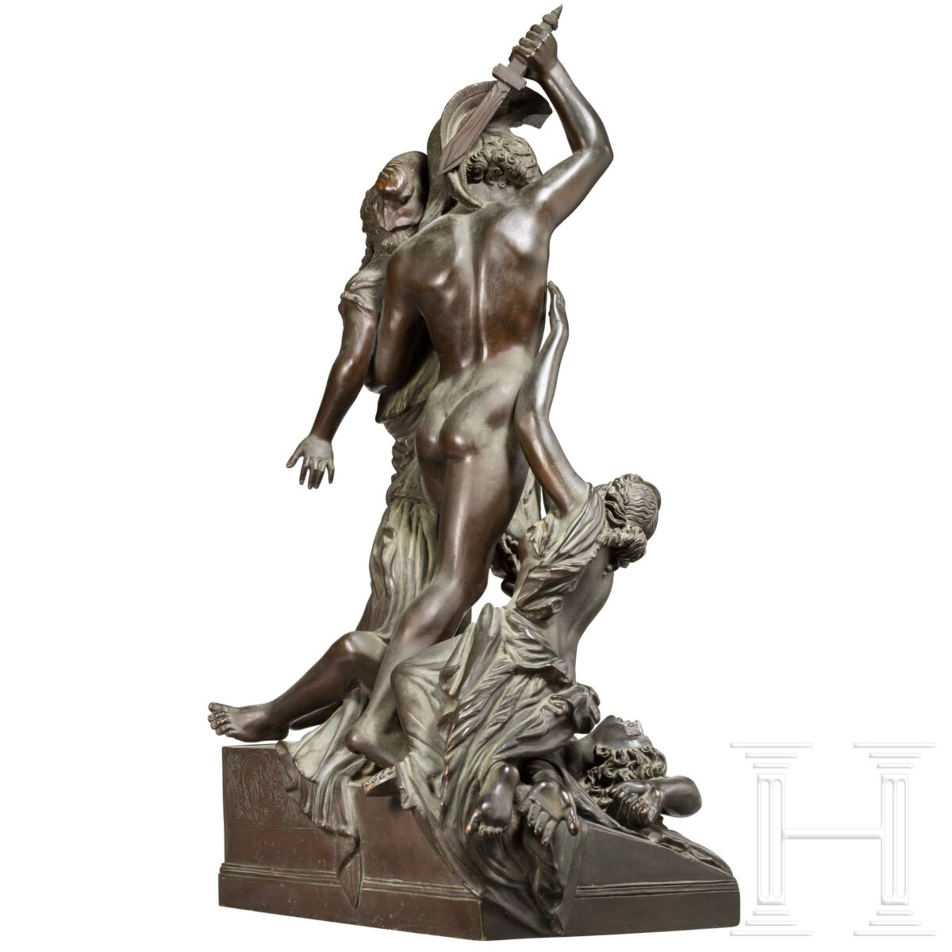 Grand Tour-Skulptur "Raub der Polyxena" nach Pio Fedi (* 07.06.1815 Viterbo,   31.05.1892 Florenz), - Bild 3 aus 10