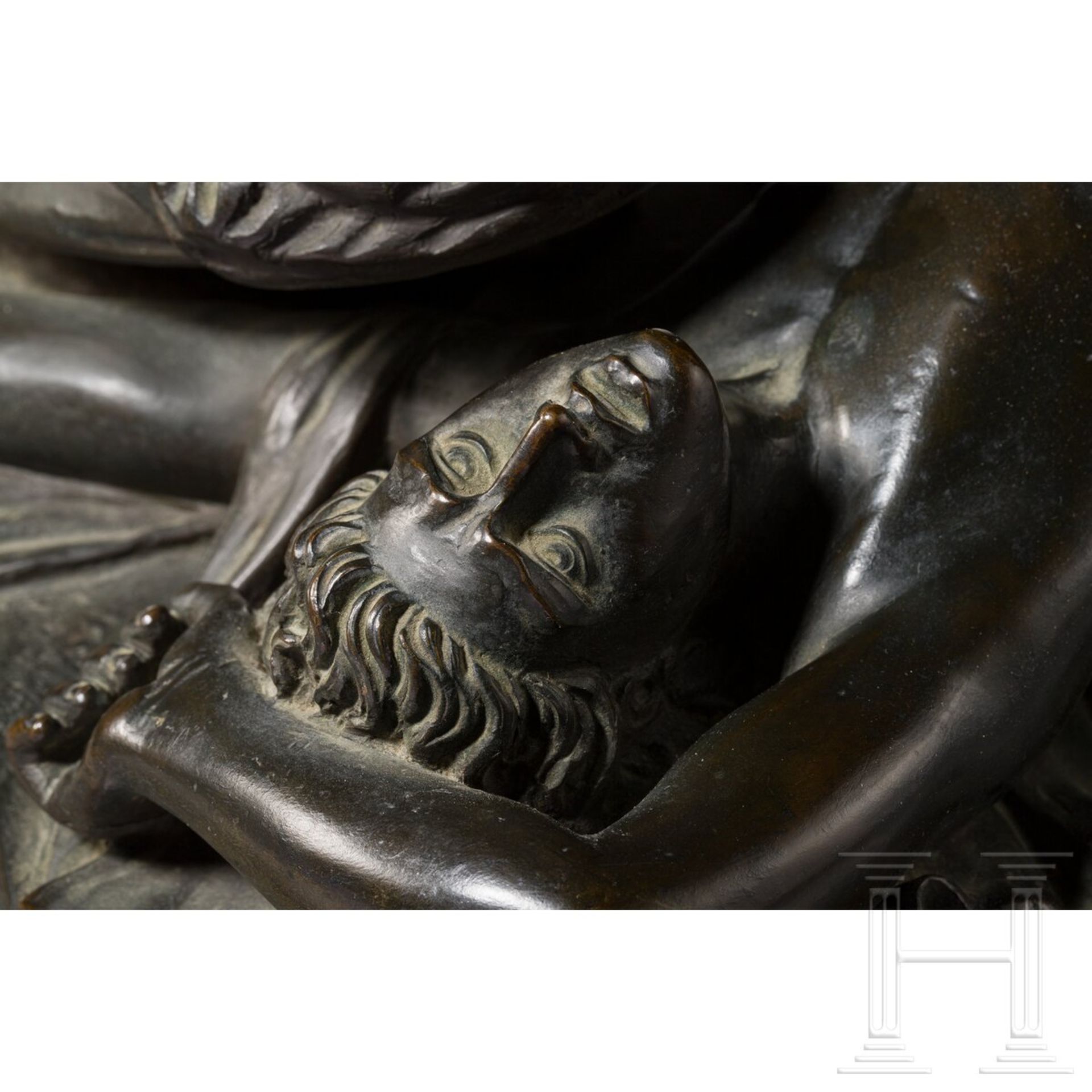 Grand Tour-Skulptur "Raub der Polyxena" nach Pio Fedi (* 07.06.1815 Viterbo,   31.05.1892 Florenz), - Bild 8 aus 10