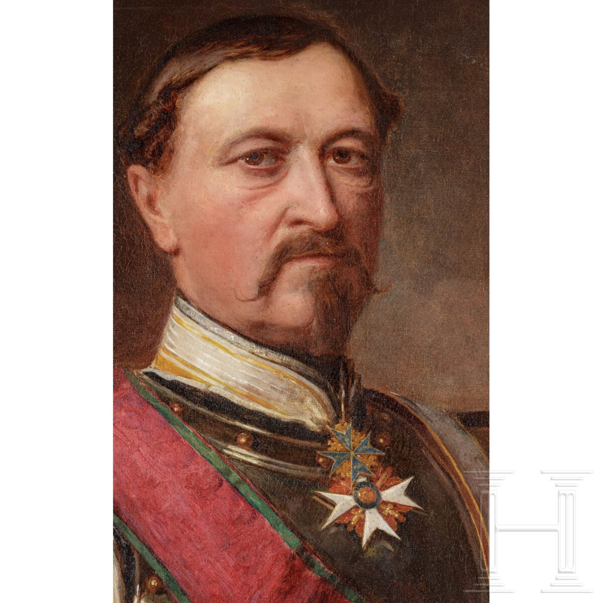 Portrait Ernst II., Herzog von Sachsen-Coburg und Gotha, datiert 1888 - Bild 2 aus 5