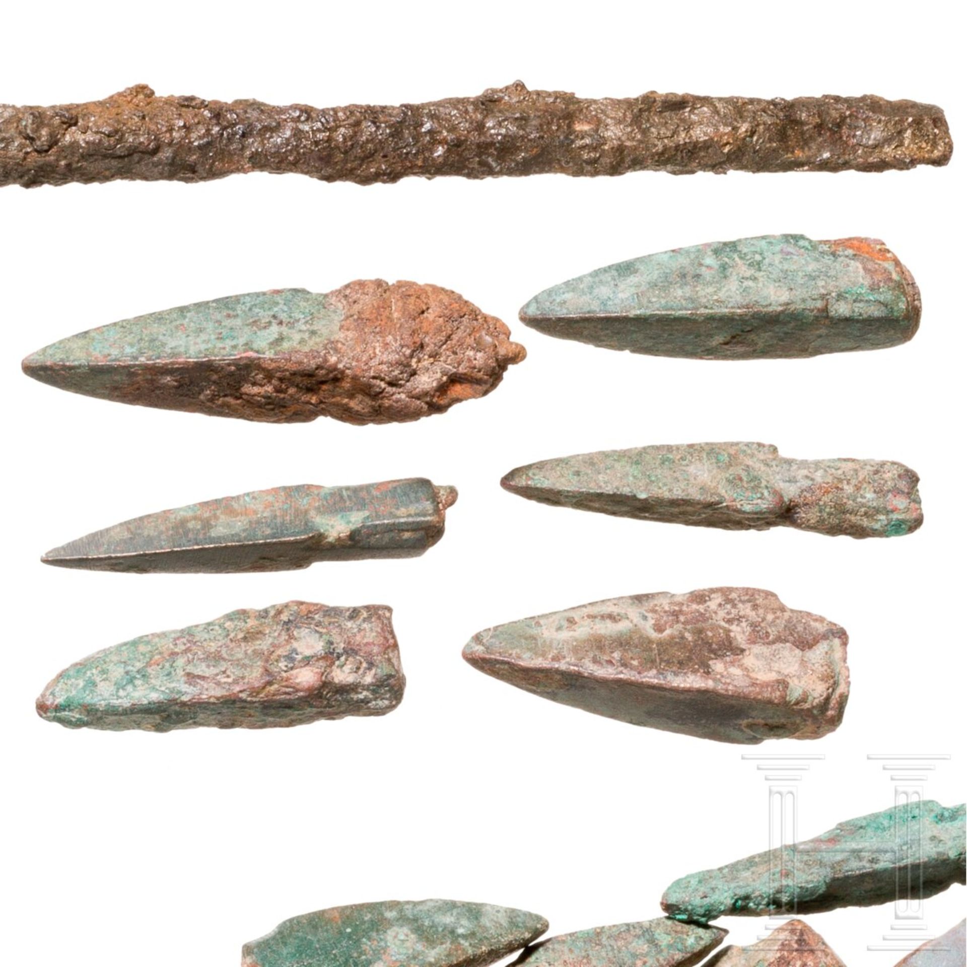Armbrustschloss und Sammlung Pfeilspitzen, China, Han-Dynastie, 206 v. Chr. – 220 n. Chr. - Bild 4 aus 4