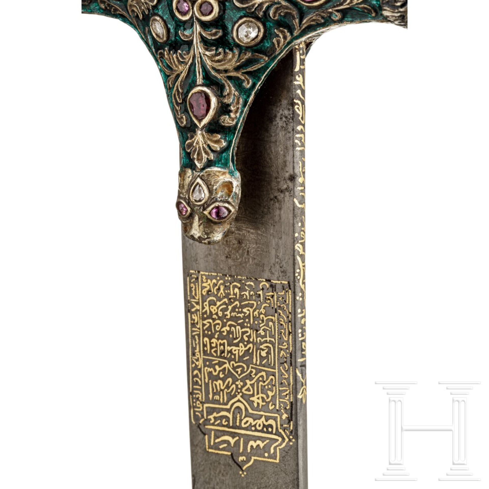 Prunk-Shamshir von Asadullah Isfahani, Indien und Persien, 18./19. Jhdt., die Klinge Nadir Shah Afsh - Bild 16 aus 16