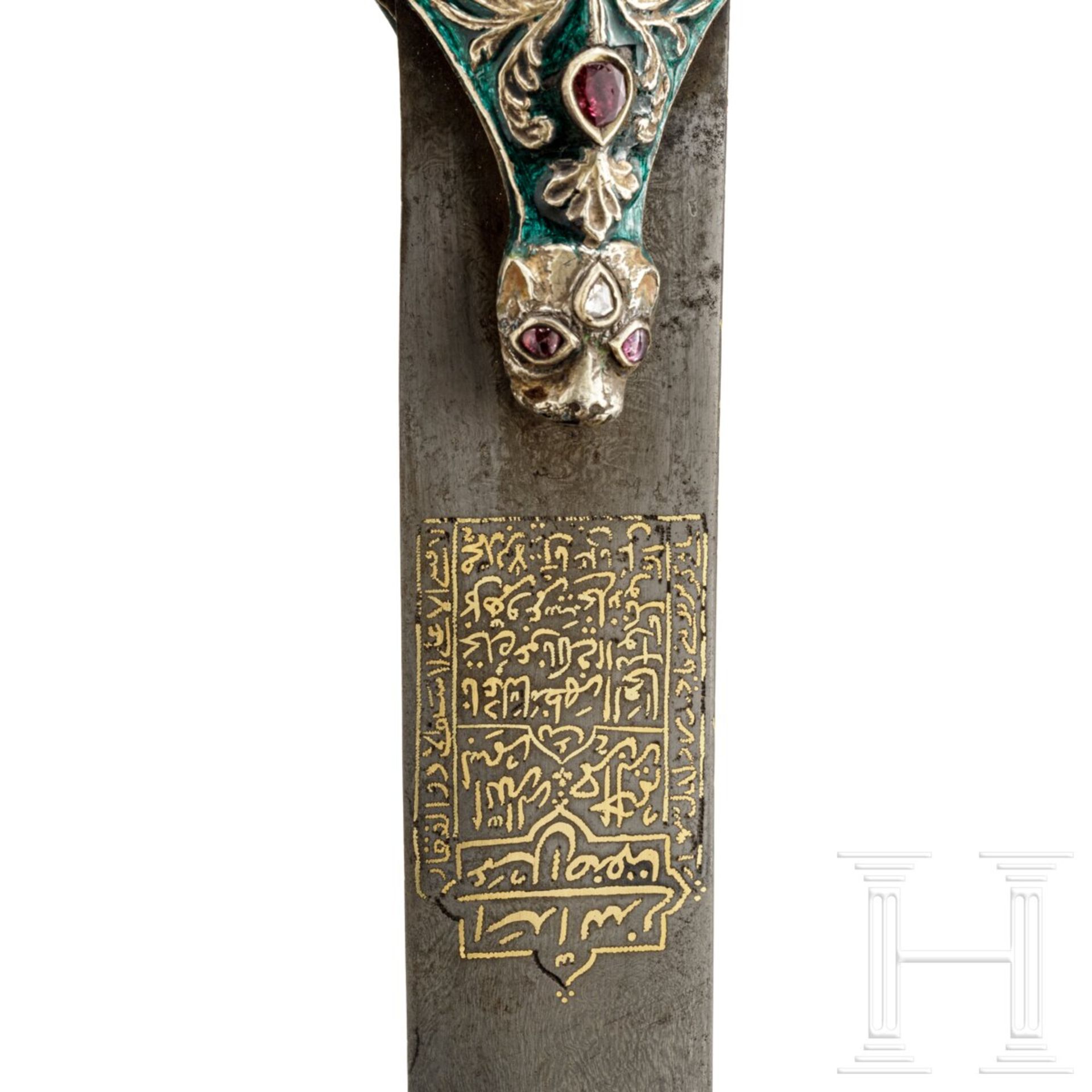 Prunk-Shamshir von Asadullah Isfahani, Indien und Persien, 18./19. Jhdt., die Klinge Nadir Shah Afsh - Bild 6 aus 16