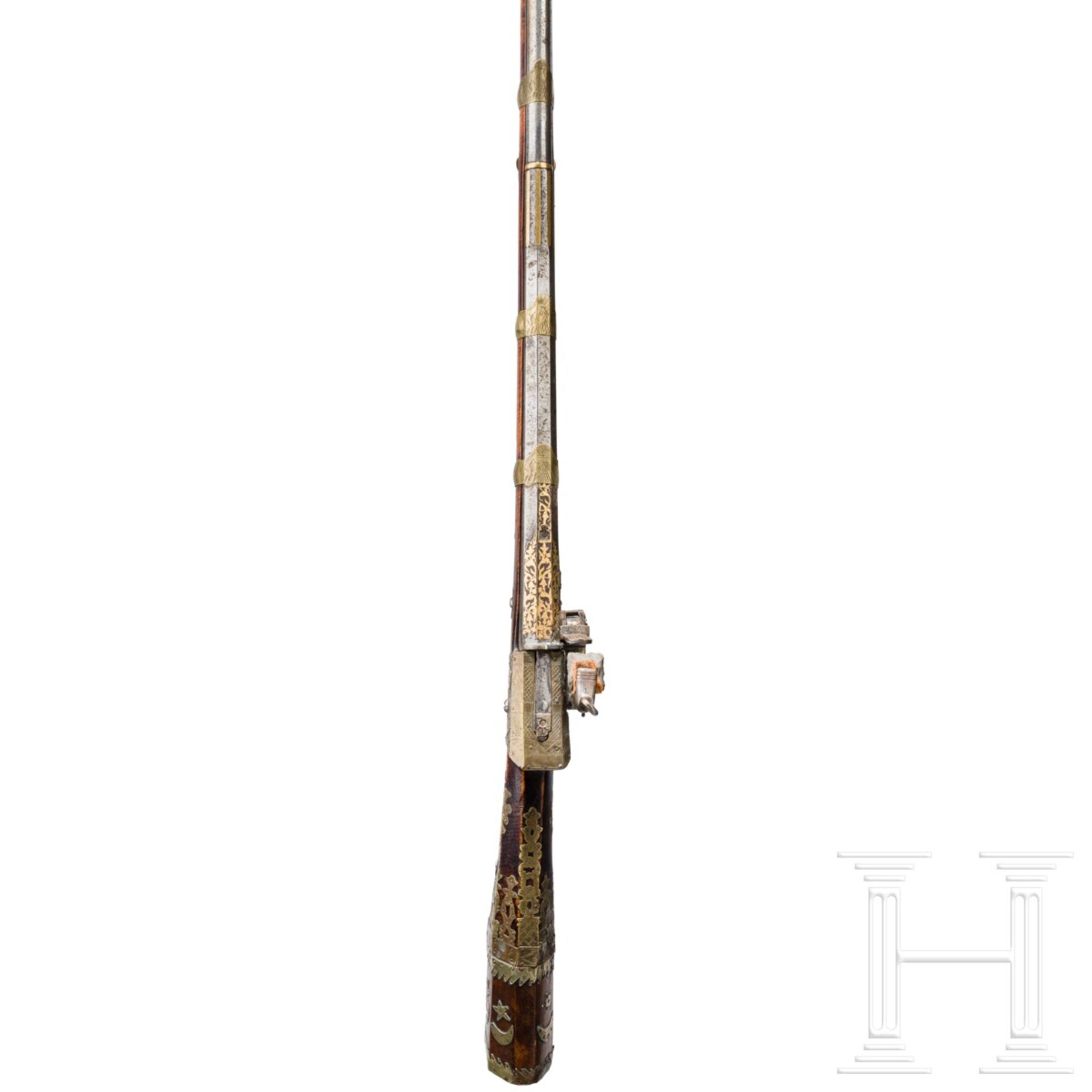 Goldeingelegtes Miqueletgewehr (Tüfek), osmanisch, um 1800 - Image 3 of 5