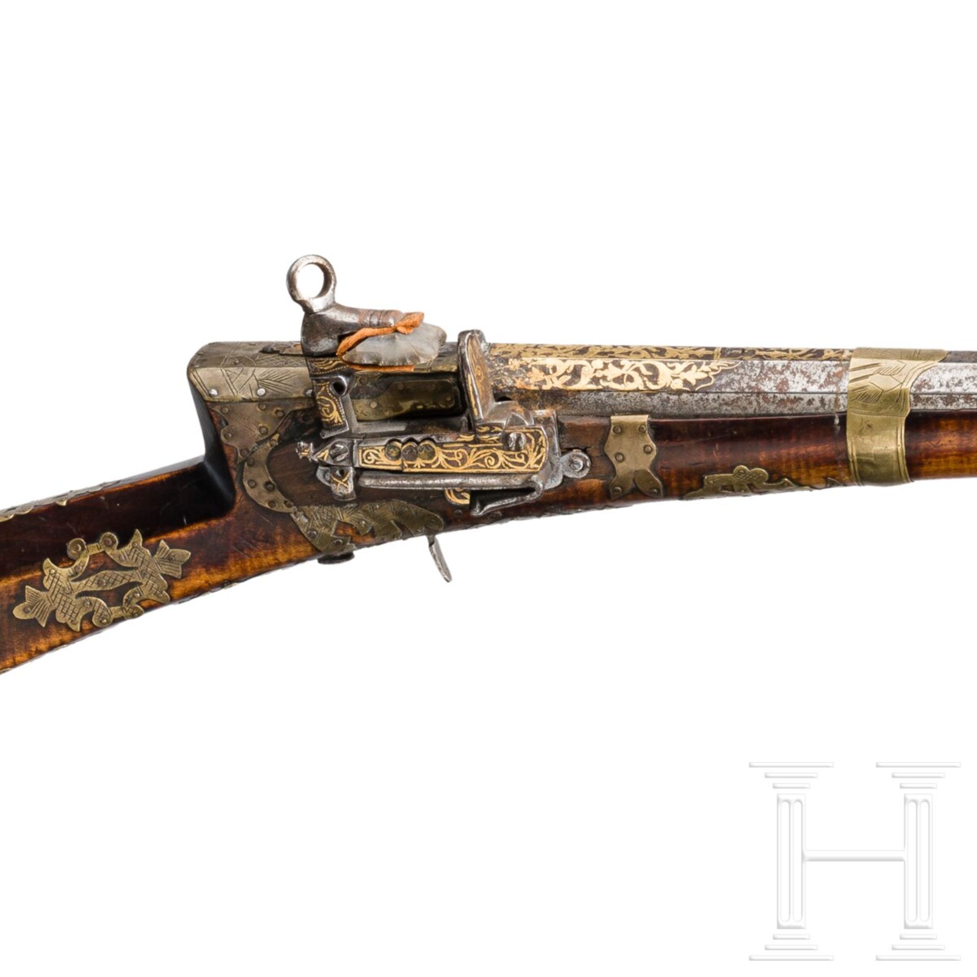 Goldeingelegtes Miqueletgewehr (Tüfek), osmanisch, um 1800 - Image 4 of 5