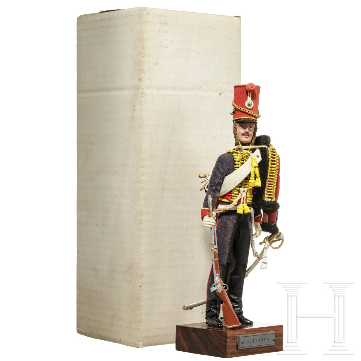 Husar um 1815 - Uniformfigur von Marcel Riffet, 20. Jhdt.