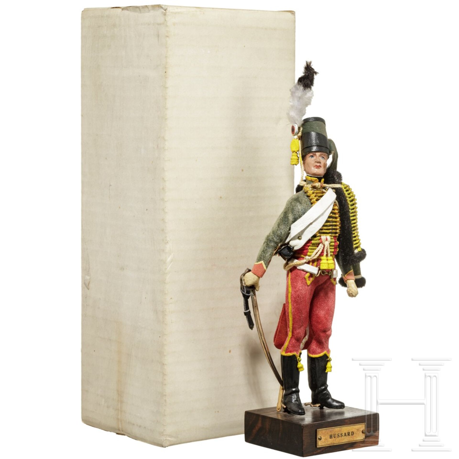 Husar um 1790 - Uniformfigur von Marcel Riffet, 20. Jhdt.