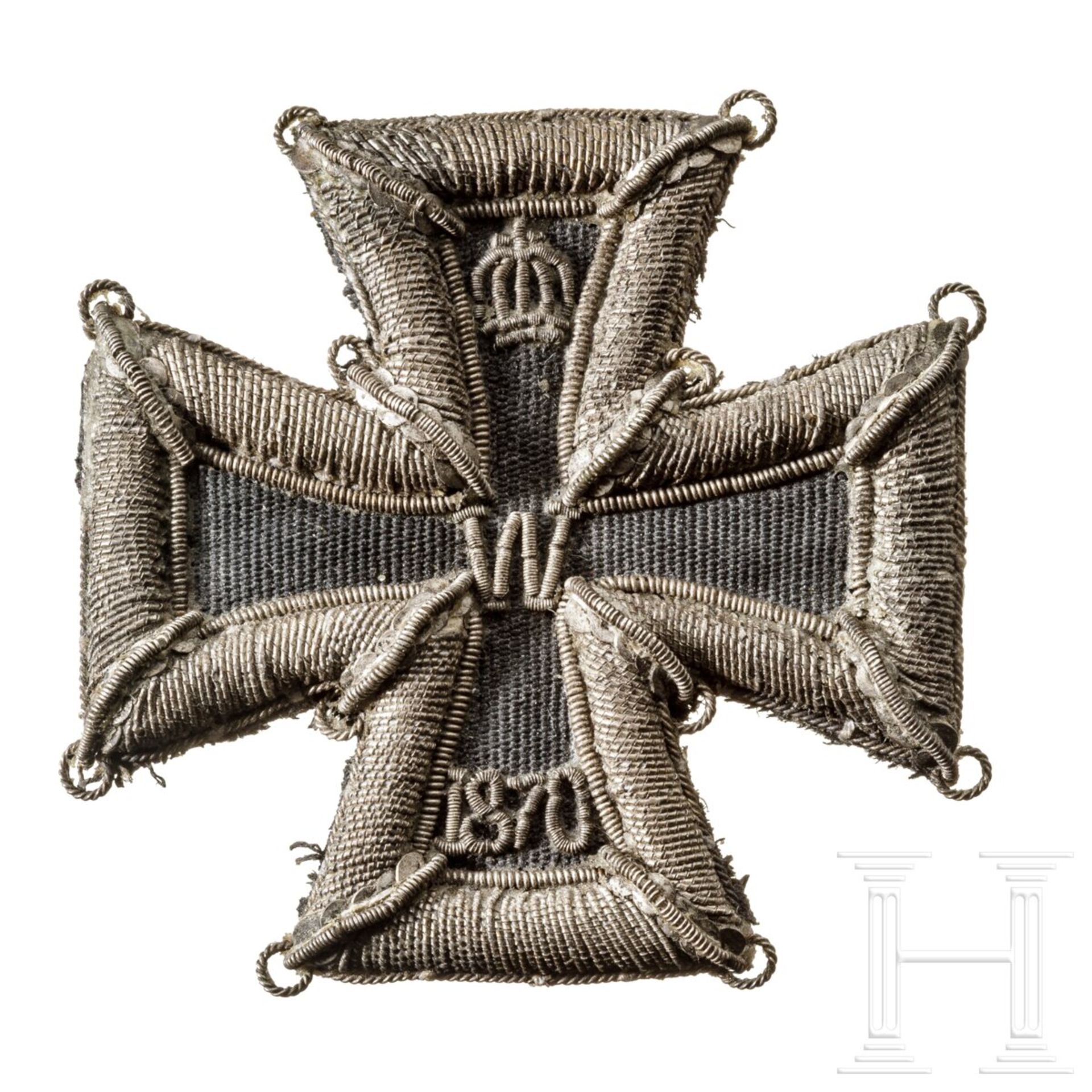 Eisernes Kreuz 1870, 1. Klasse, in gestickter Ausführung  - Bild 2 aus 4