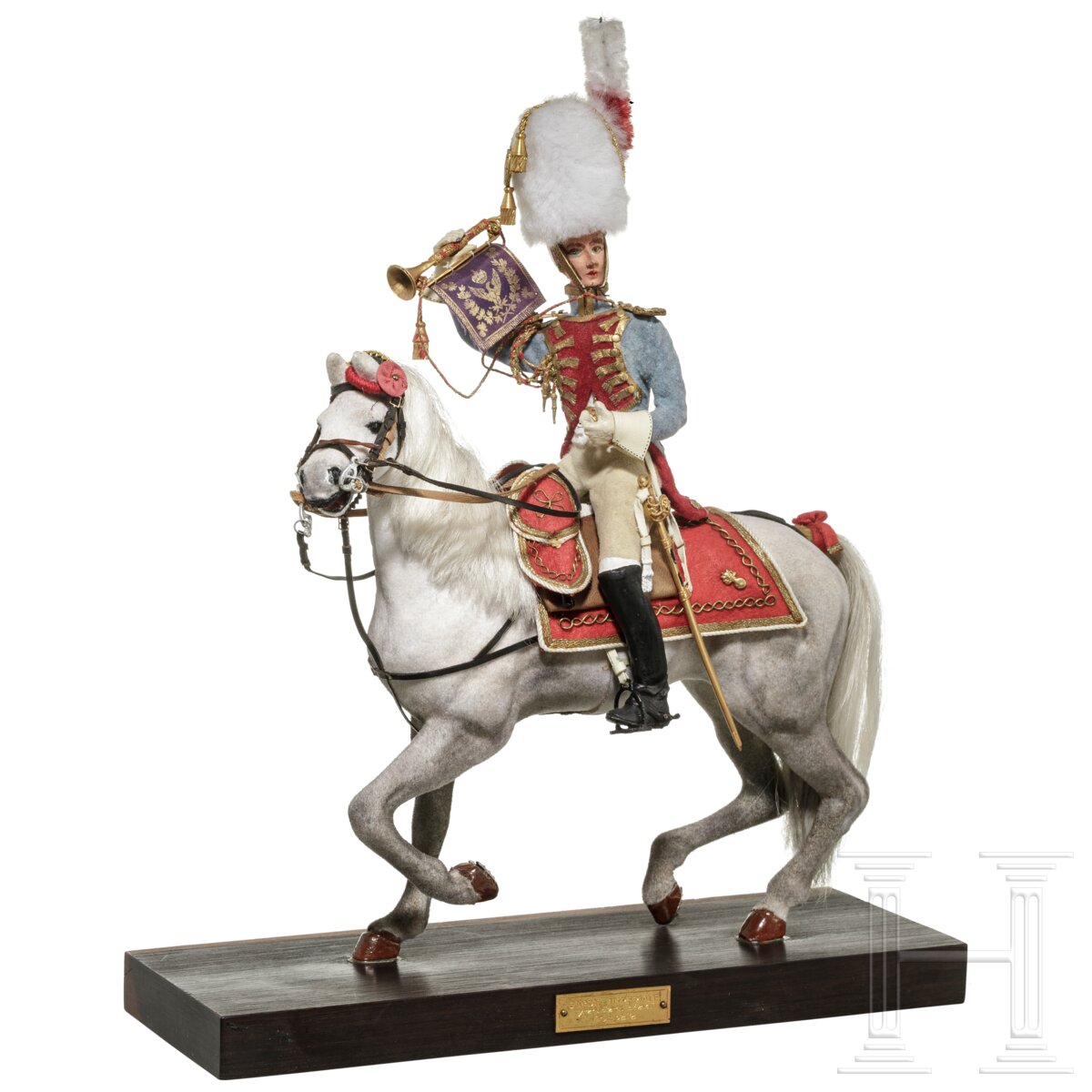 Trompeter der Grenadiers à cheval der Garde ab 1804 auf Pferd - Uniformfigur von Marcel Riffet, 20. - Image 2 of 6