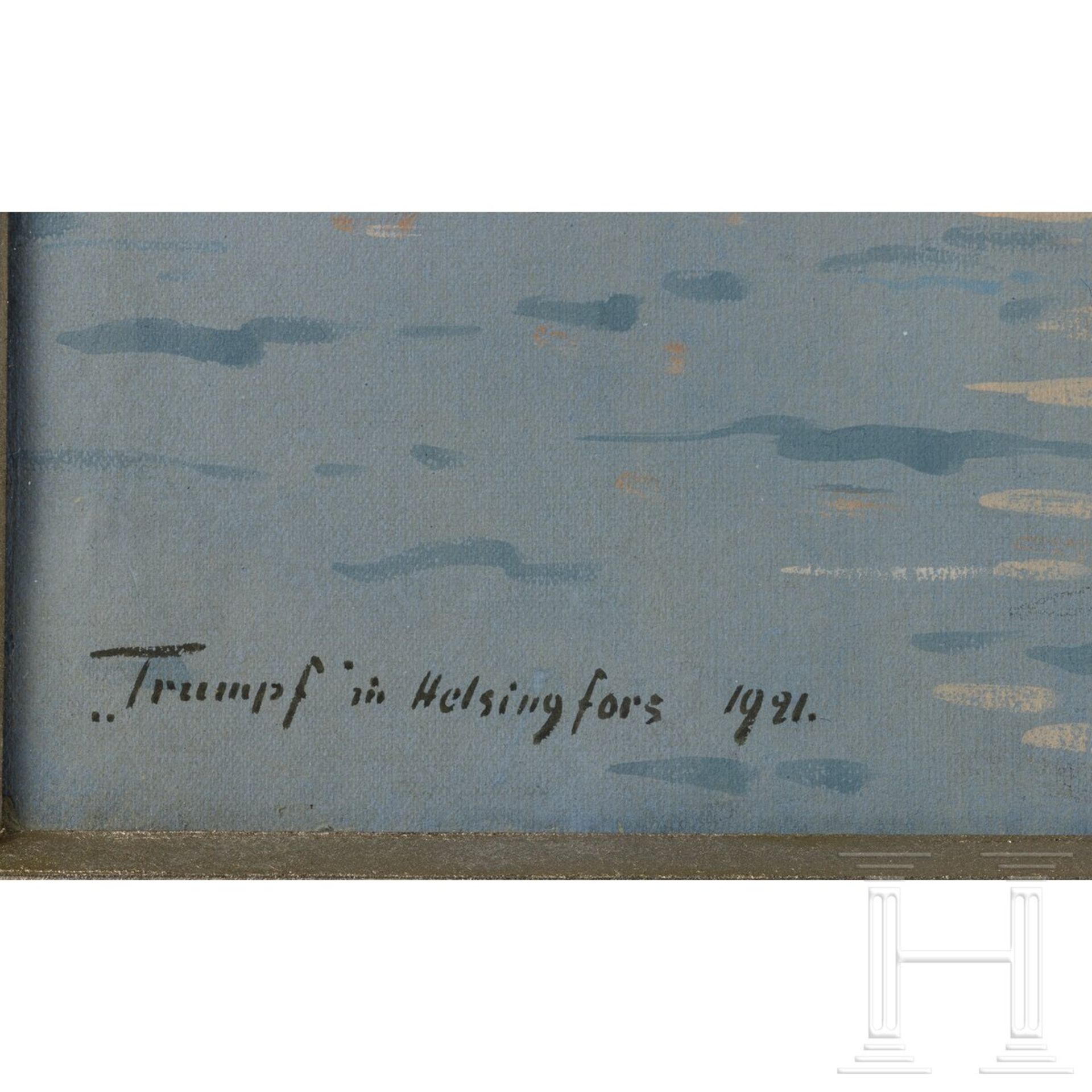 Willy Stöwer (1864 - 1931) - Gemälde "Trumpf in Helsingfors 1921", datiert 1922 - Bild 3 aus 5