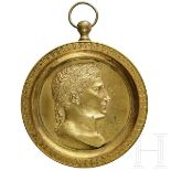 Vergoldete Bronzemedaille "Napoleon", Frankreich, um 1810