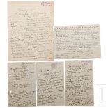 Hofpianistin Gabriele von Lottner (1883 - 1958) - fünf handschriftliche Briefe von Max Reger, datier