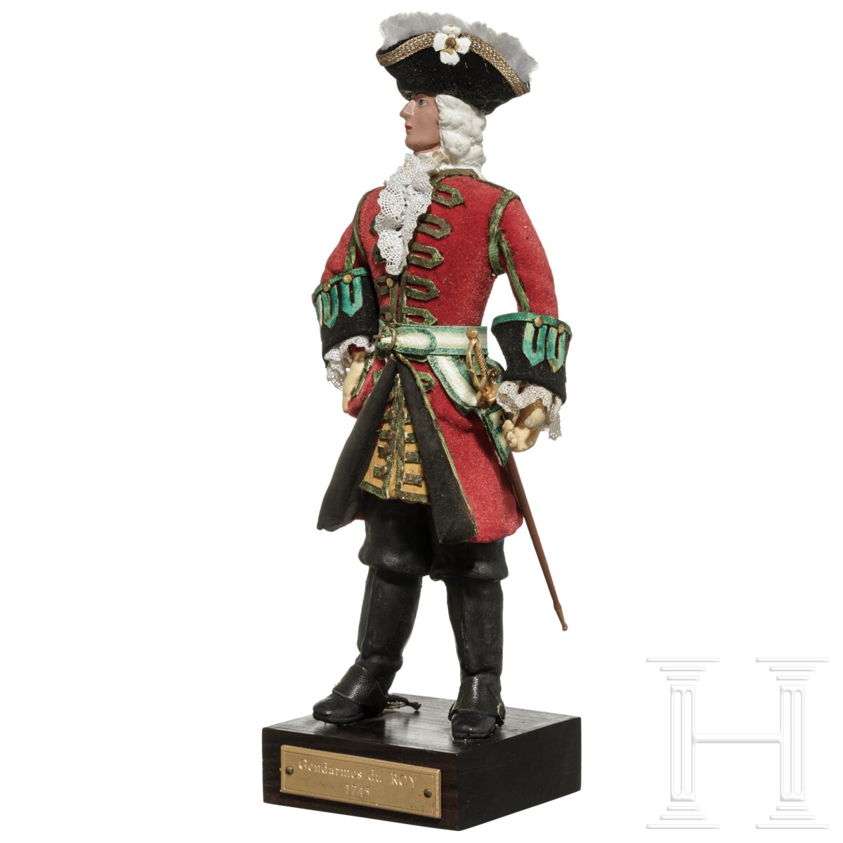 Gendarme de la Maison du Roy um 1745 - Uniformfigur von Marcel Riffet, 20. Jhdt. - Image 3 of 6