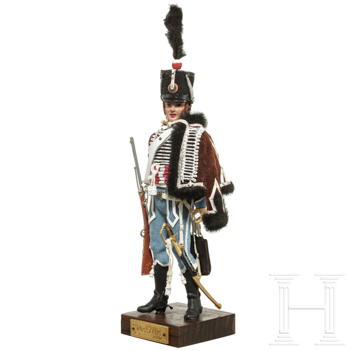 Husar um 1808 - Uniformfigur von Marcel Riffet, 20. Jhdt. - Image 3 of 6