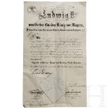König Ludwig II. von Bayern - Autograph, datiert 8.1.1869