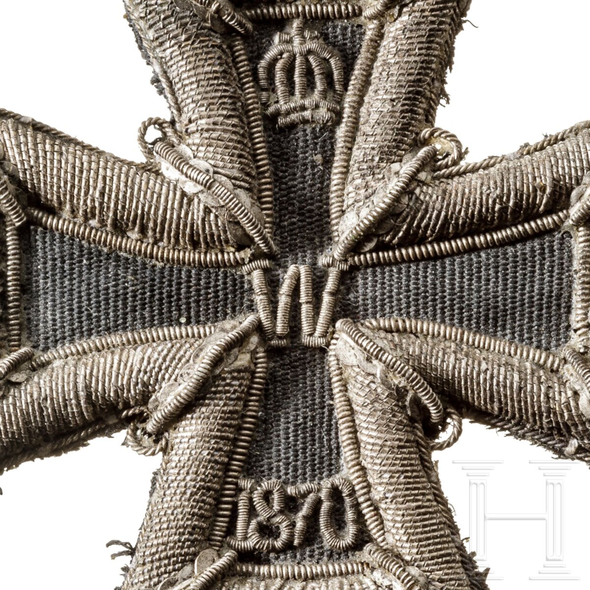 Eisernes Kreuz 1870, 1. Klasse, in gestickter Ausführung  - Bild 4 aus 4