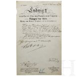 König Ludwig II. von Bayern - Autograph, datiert 2.2.1874