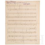 Hofpianistin Gabriele von Lottner (1883 - 1958) - Notenautograph von Max Reger mit Widmung Elsa Rege