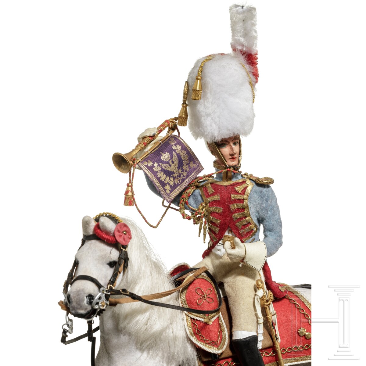 Trompeter der Grenadiers à cheval der Garde ab 1804 auf Pferd - Uniformfigur von Marcel Riffet, 20. - Image 5 of 6