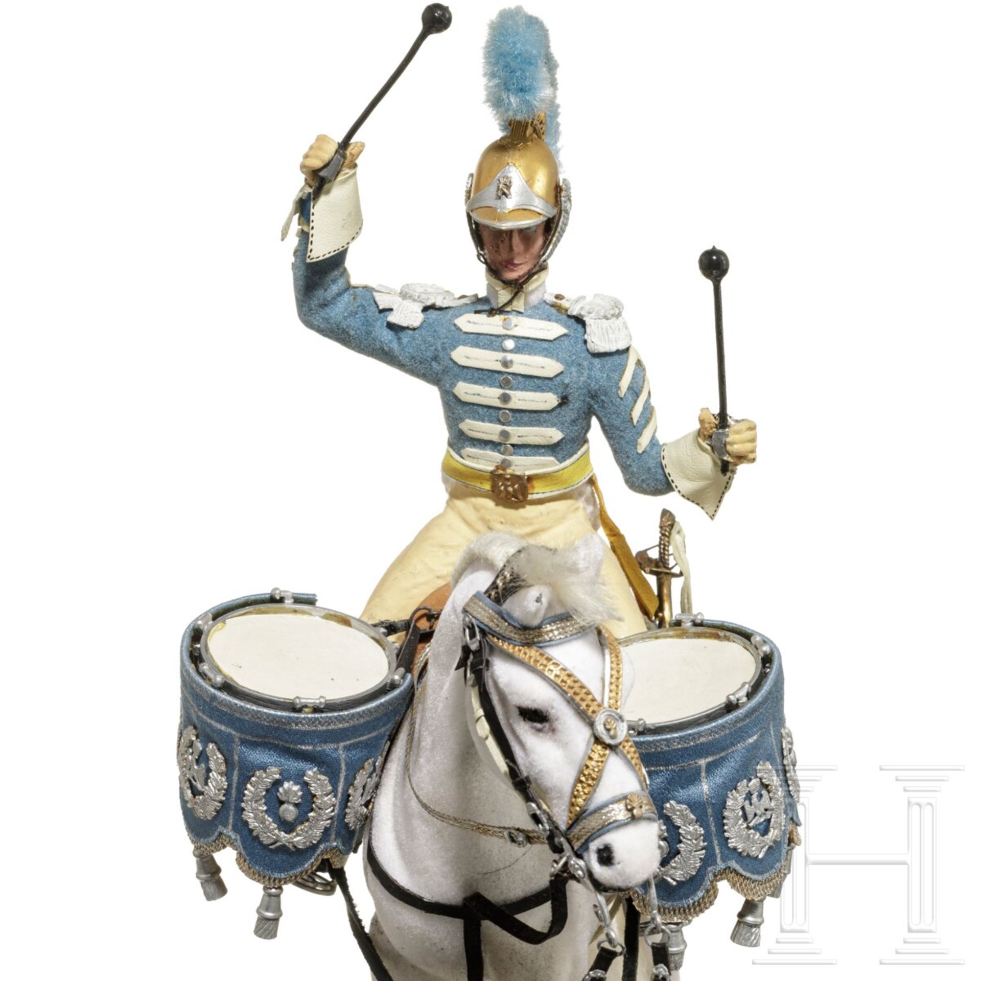 Pauker der Carabiniers auf Pferd um 1811 - Uniformfigur von Marcel Riffet, 20. Jhdt. - Bild 6 aus 8