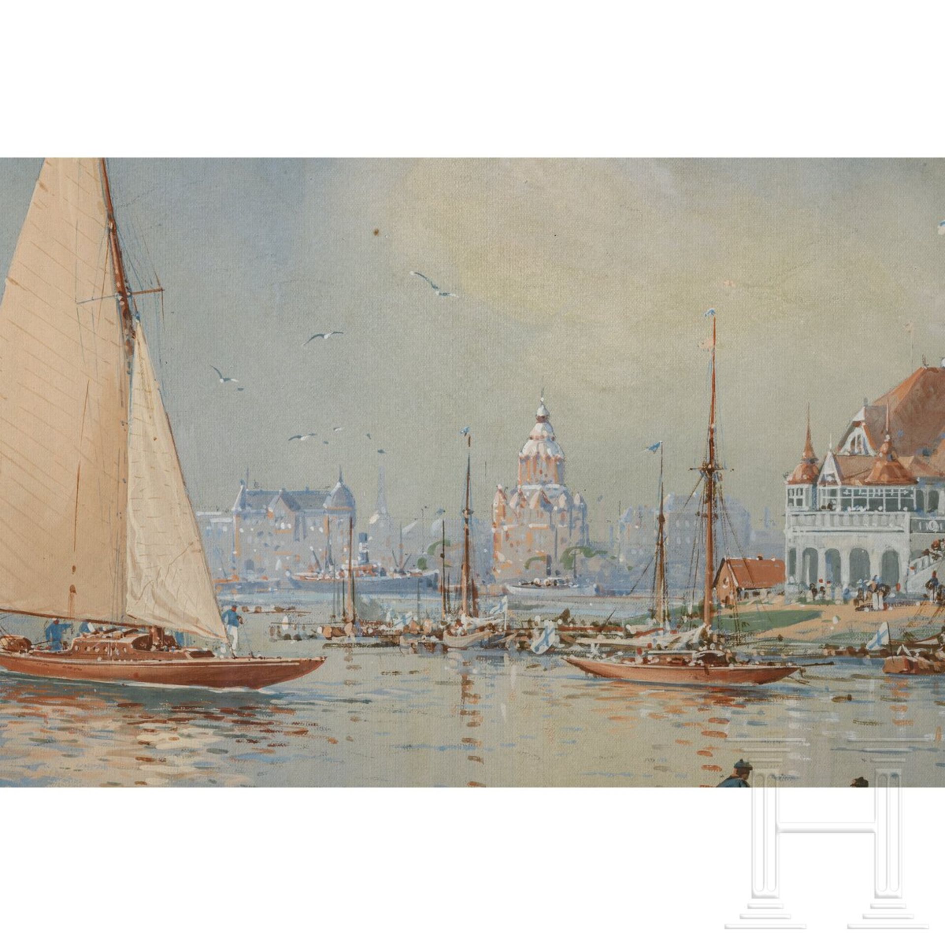 Willy Stöwer (1864 - 1931) - Gemälde "Trumpf in Helsingfors 1921", datiert 1922 - Bild 2 aus 5