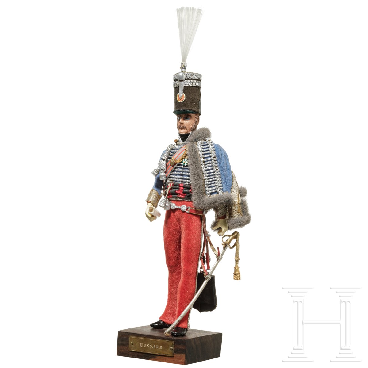 Offizier der Husaren um 1814 - Uniformfigur von Marcel Riffet, 20. Jhdt. - Image 2 of 5