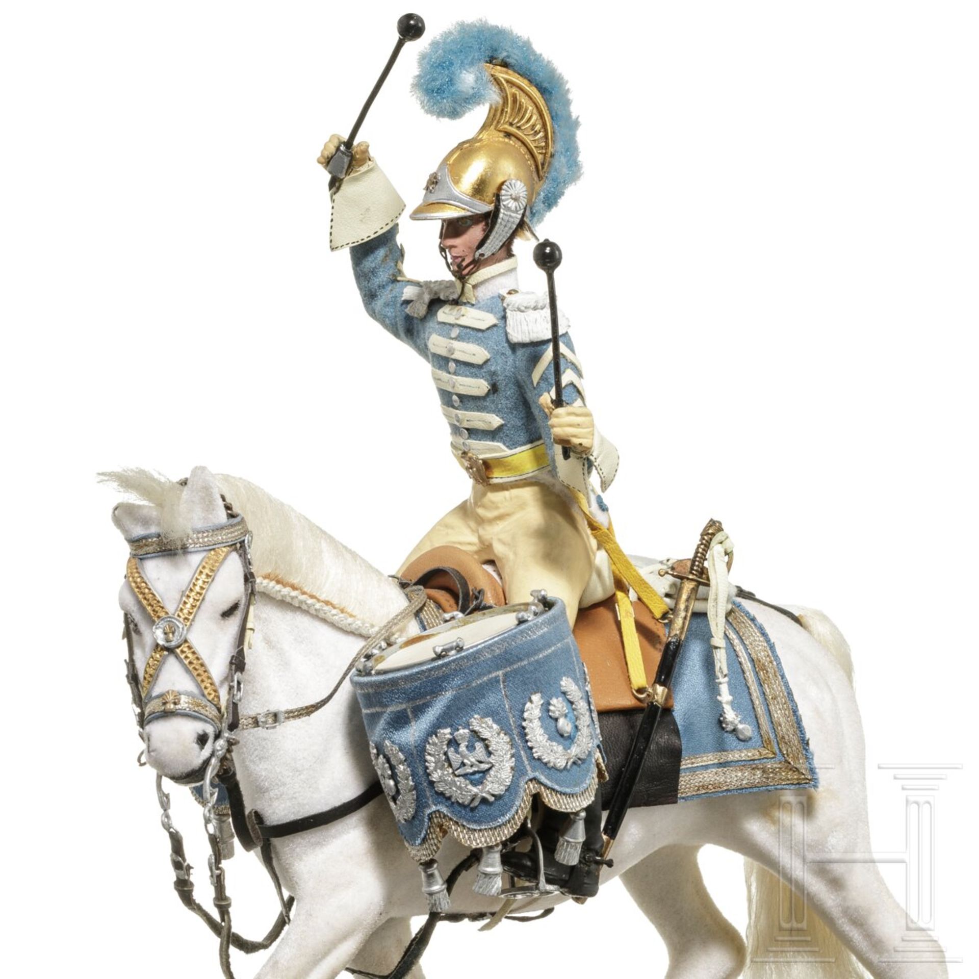 Pauker der Carabiniers auf Pferd um 1811 - Uniformfigur von Marcel Riffet, 20. Jhdt. - Bild 8 aus 8