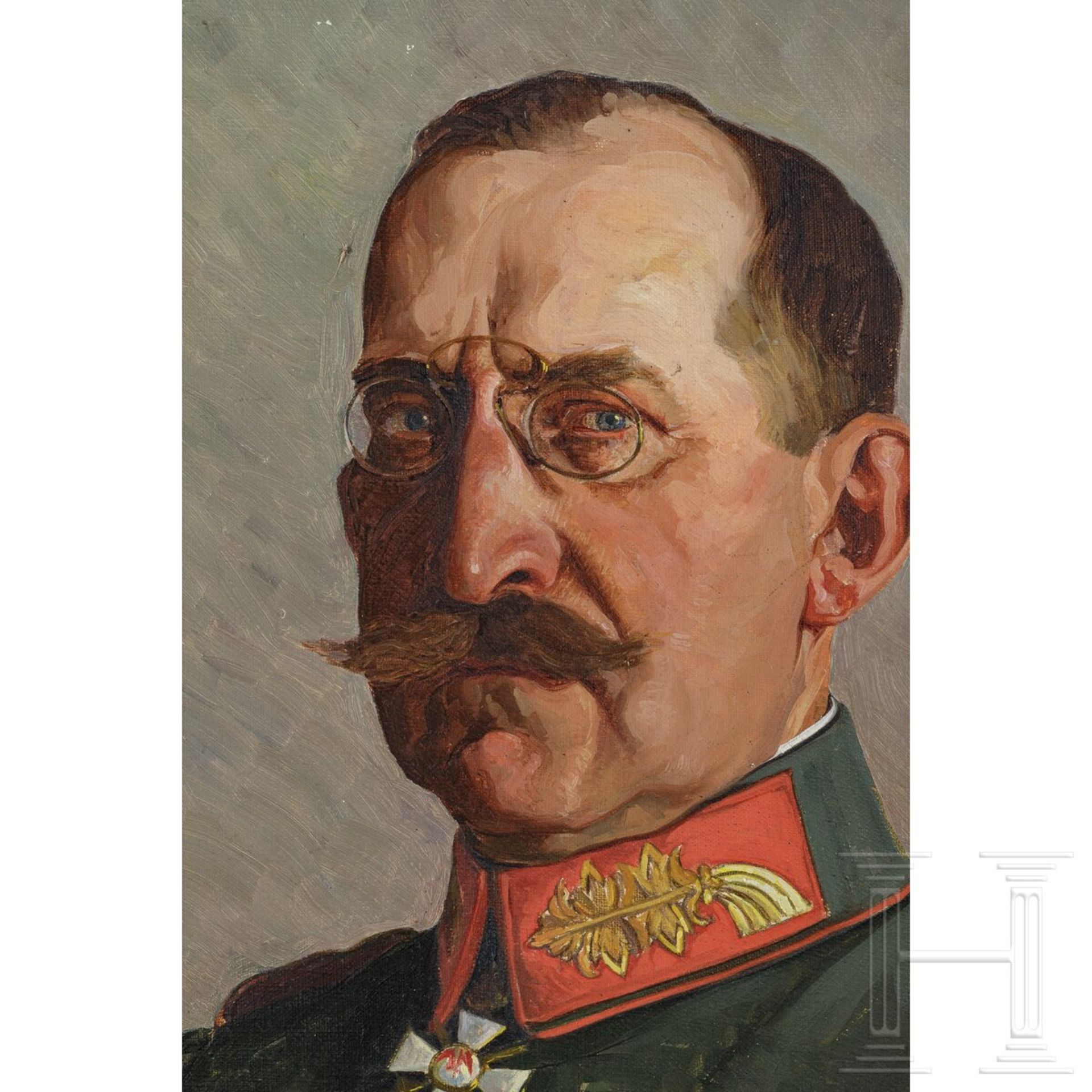 Portrait eines deutschen Generals im 1. Weltkrieg, datiert 1918 - Bild 3 aus 6