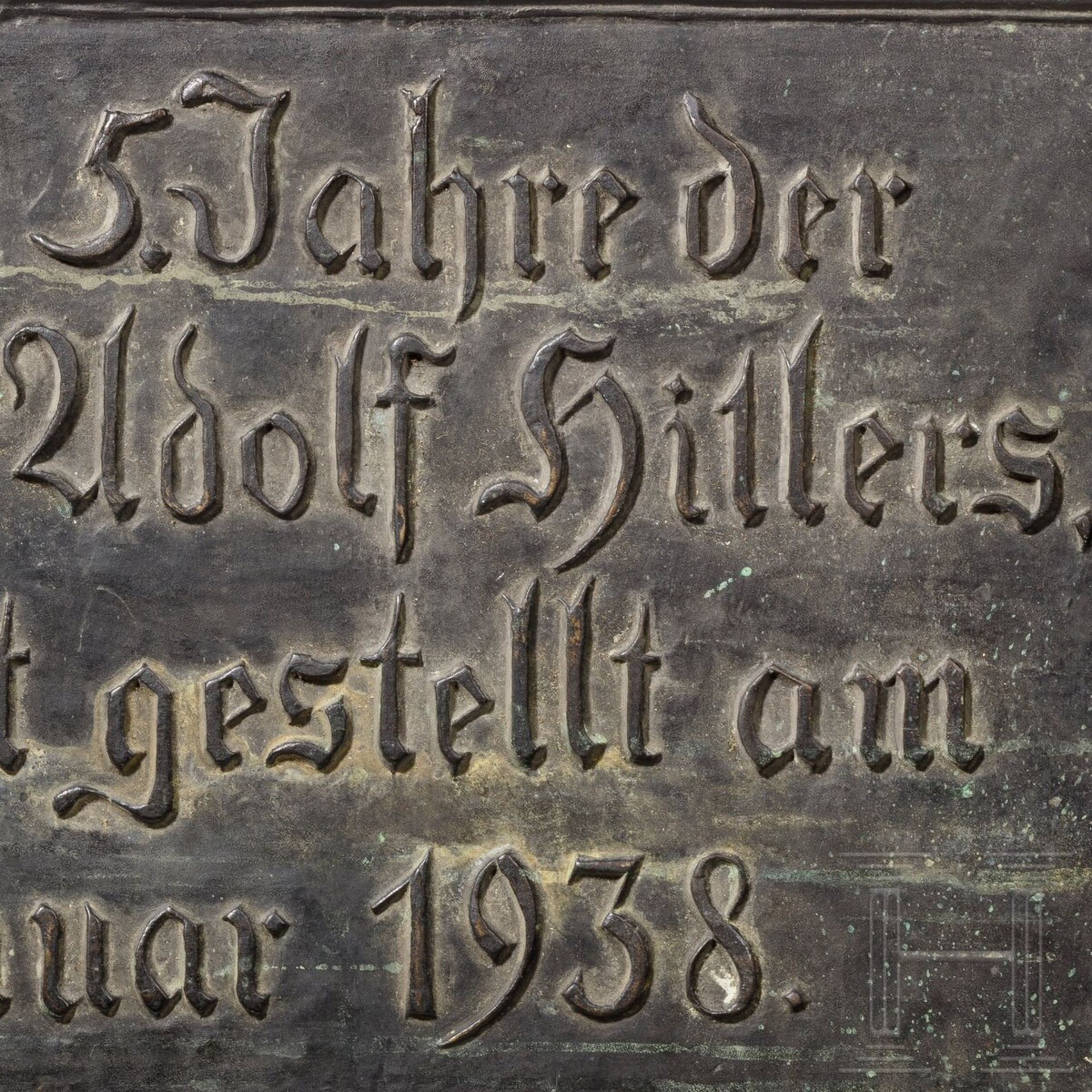 Große Bronzetafel der Polizei-Skischule in Hindelang, Bad Oberdorf, "in Dienst gestellt am 17. Janua - Image 4 of 4