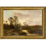 John Horace Hooper (1851-1906), englischer Landschaftsmaler. Stimmungsvolle Herbstlandschaft mit