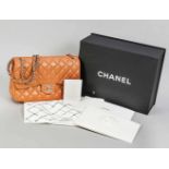 Chanel Double Flapbag, braun, Rautenstepmuster. Mit Original Rechnung aus dem Chanel Store
