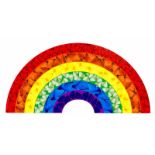 Damien Hirst (*1965), ''Butterfly Rainbow'', laminierter Giclée-Druck auf Alu-Dibond, Heni