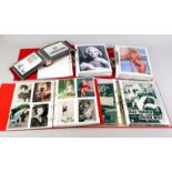 Konvolut 5 rote Ordner: 3 x mit Erotika Fotografien (vorwiegend neuere Abzüge älterer Motive), 1 x