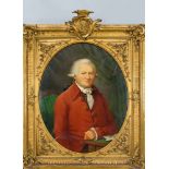Bildnismaler um 1780, Porträt eines Mannes im Oval, Öl auf Lwd., unsign., im originalen