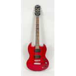 E-Gitarre "Epiphone Special SG Model", Made in Indonesia, 2. H. 20. Jh., inklusive schwarzer