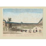 Two peep-box sheets with views of Berlin around 1780, ''Vue du manege couvert de Berlin