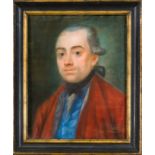 Ernest Gottlob (1744-1792), Leipziger Bildnismaler Ende 18. Jh., Portrait eines Mannes in rot