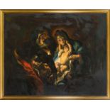 Anonymer Maler des 18. Jh., die Heilige Familie mit Elisabeth und dem Johannesknaben, von ein