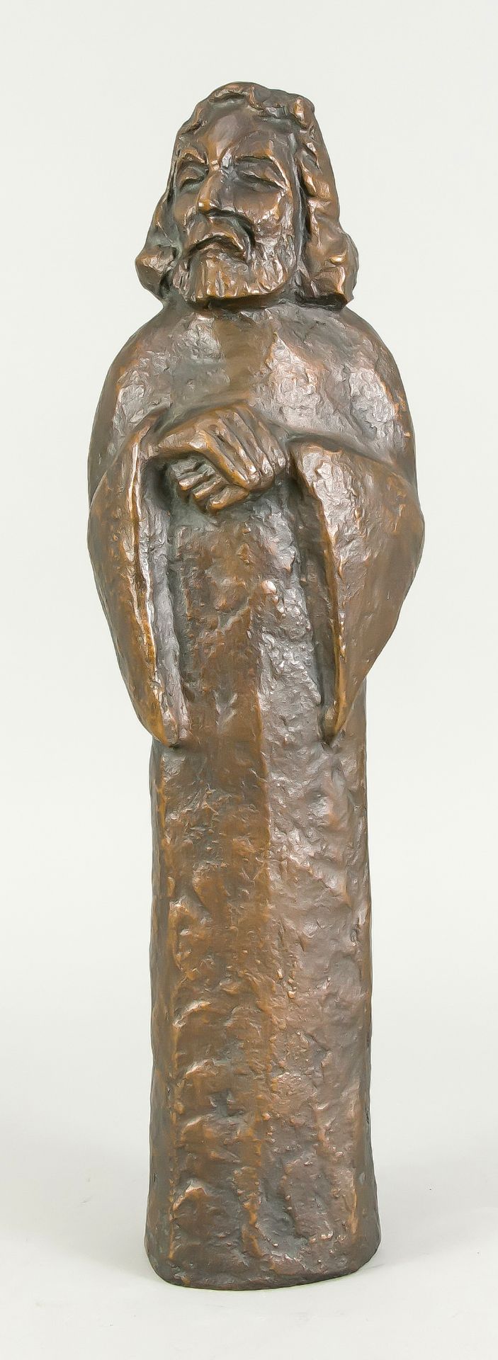 Friedrich Franz Viegener (1888-1976), "Der Lehrer", Standfigur, patinierte Bronze, rückseiti