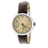 Military watch, Stahlgehäuse personalisiert und mit Nr. 35 1948 rückseitig bezeichnet, Tasc