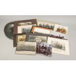 12 großformatige Militaria Fotografien der Kaiserzeit, davon eines Oval. Alle in der einen o