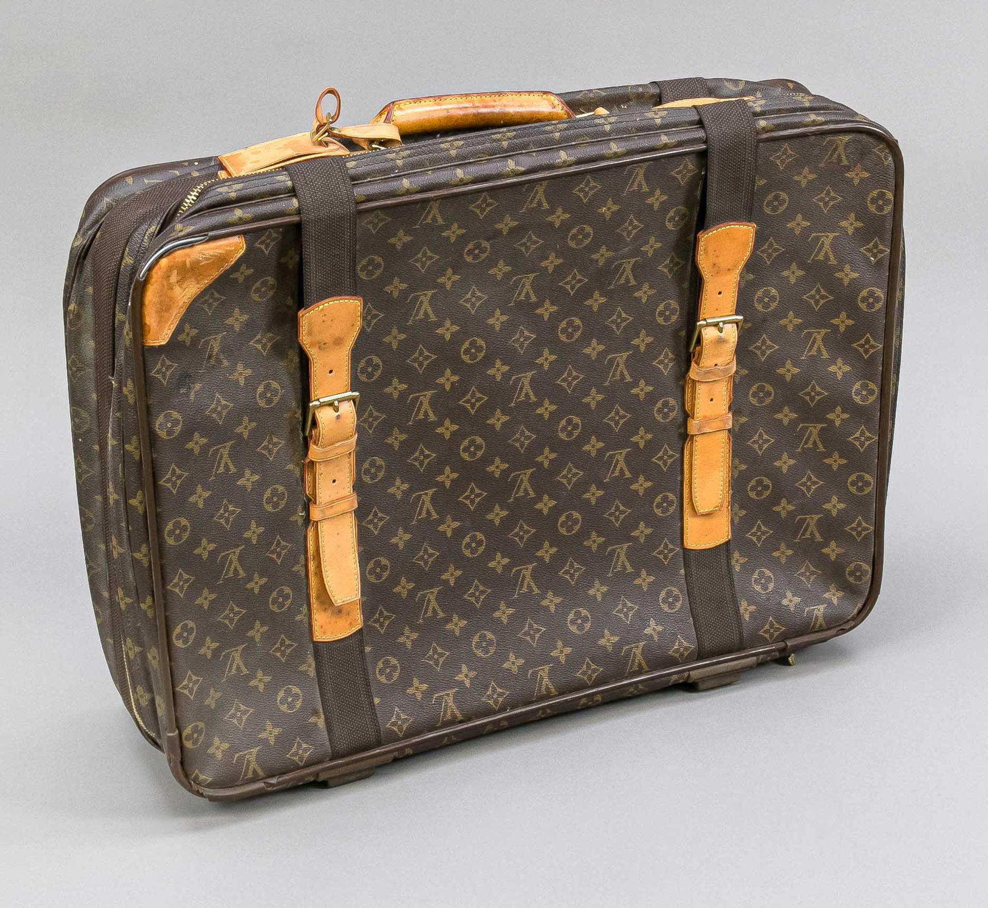 Louis Vuitton, Monogram Canvas Softshell Koffer, gummiertes Baumwollgewebe im klassischen Logoprint-