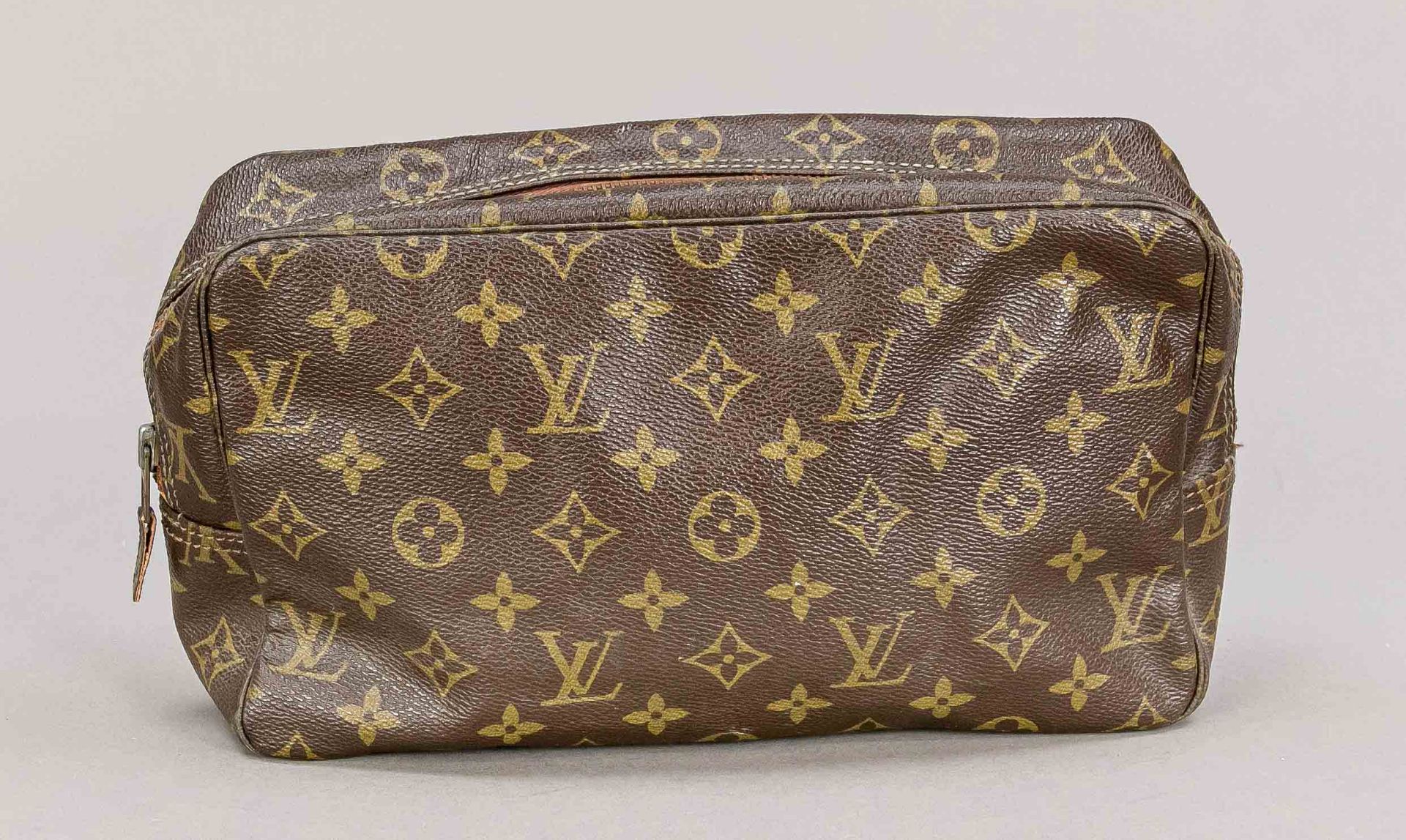 Louis Vuitton, Vintage Monogram Canvas Kosmetiktasche, gummiertes Baumwollgewebe im klassischen