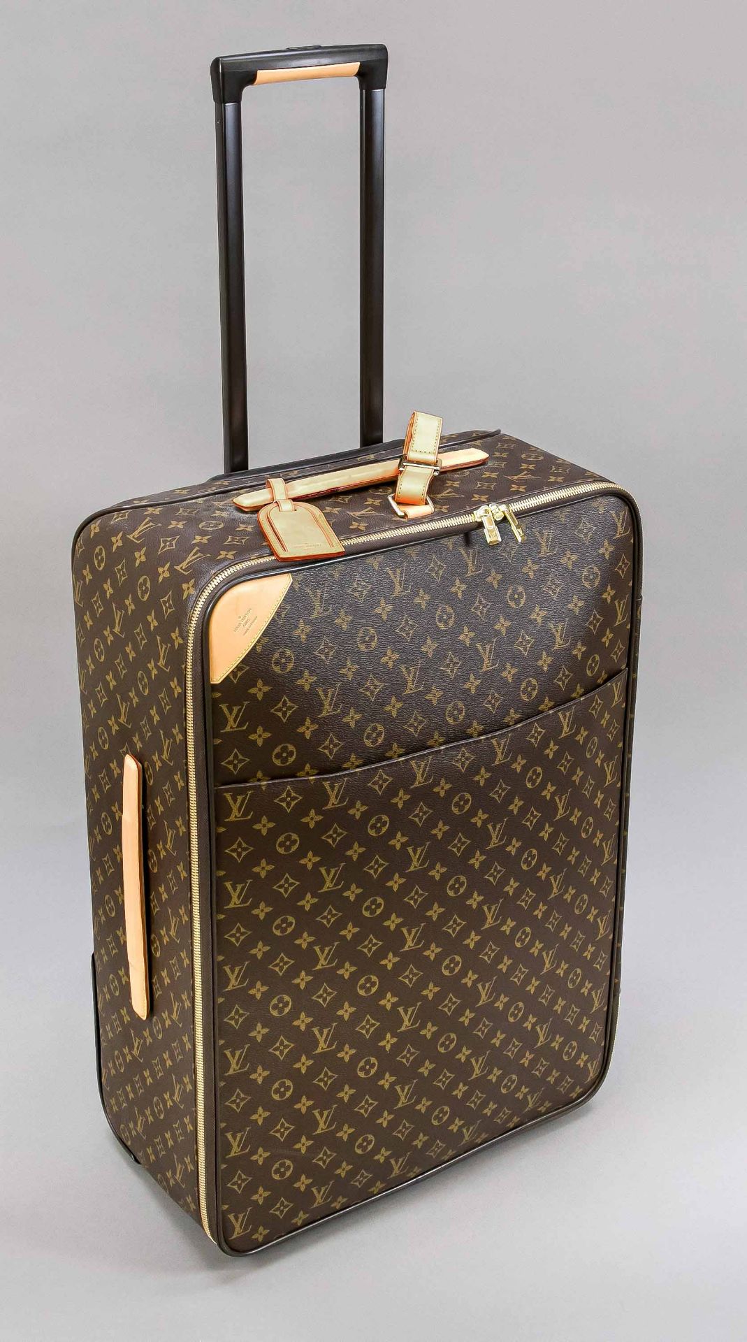 Louis Vuitton, Monogram Canvas Rollkoffer, gummiertes Baumwollgewebe im klassischen Logoprint-Design