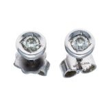 Brillant-Ohrstecker WG 585/000 mit 2 Brillanten, zus. 0,20 ct l.get.W/VS, D. 5,9 mm, ''Moncara''